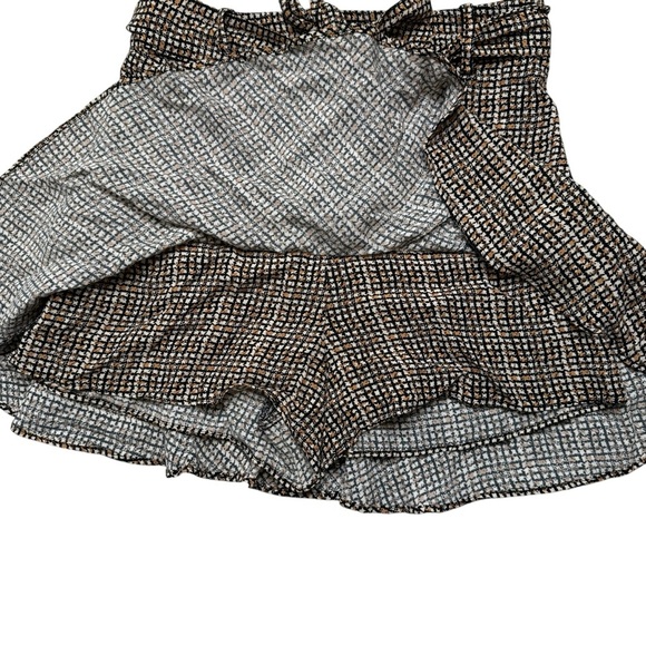 Zara Chic Plaid Mini Skirt/Skort with Bow Sz XS NWT - Picture 2 of 7